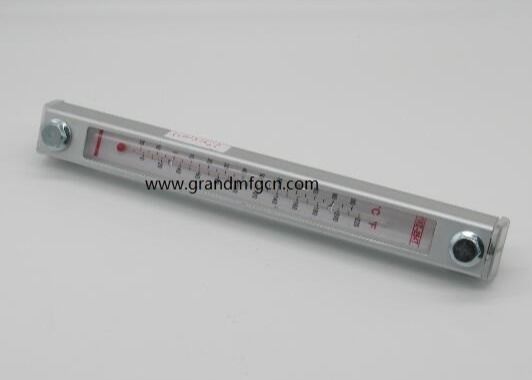 Indicador de nivel de aceite hidráulico de aluminio GM-YWZ-125T con marcas de nivel para contenedores de pared fina