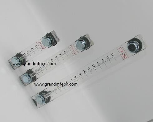 Indicador de nivel de aceite de plástico / indicador de nivel de aceite hidráulico de aluminio con marcas de nivel para contenedores de pared delgada