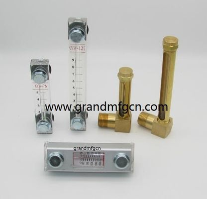 Indicador de nivel de aceite de plástico / indicador de nivel de aceite hidráulico de aluminio con marcas de nivel para contenedores de pared delgada