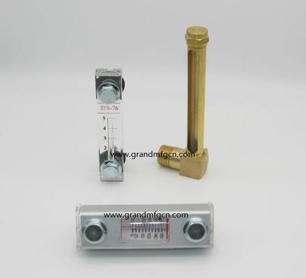 Indicador de nivel de aceite de plástico / indicador de nivel de aceite hidráulico de aluminio con marcas de nivel para contenedores de pared delgada