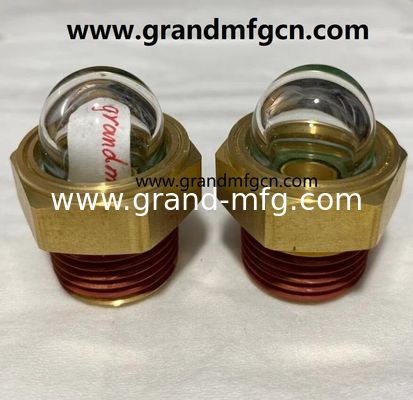 EE.UU. macho NPT hilo 3/4 INCH de latón abovedado indicador de nivel de visión de aceite hex-tornilla en vidrio de visión de nivel de aceite con bloqueo de hilo