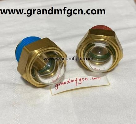 NPT hilo 3/4 INCH vidrio de vidrio de nivel de aceite de latón vidrio de vidrio de vidrio de aceite indicador de ventana con vidrio de cúpula súper transparente