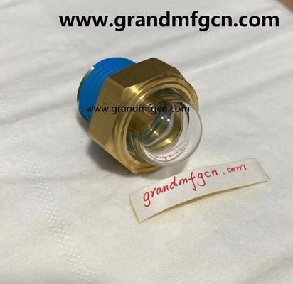 hilo NPT masculino 1 pulgada de latón abovedado indicador de nivel de visión de aceite hex visor en vidrio de visión de nivel de aceite con bloqueo de hilo