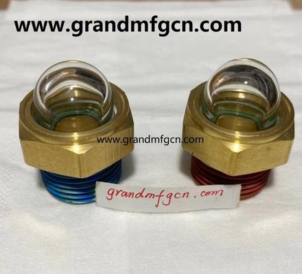BSP hilo G3/4 INCH vidrio de vidrio de nivel de aceite de latón vidrio de vidrio de vidrio de vidrio de aceite indicador con vidrio de cúpula súper transparente