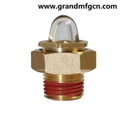 NPT hilo 3/8 INCH vidrio de vidrio de nivel de aceite de latón vidrio de vidrio de vidrio de aceite indicador de ventana con vidrio de cúpula súper transparente