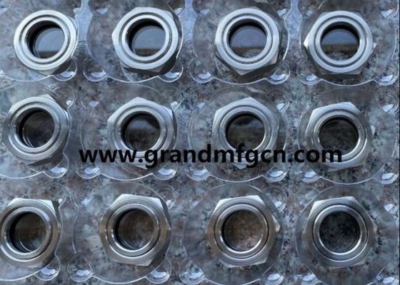 NPT 1" SS304 vidrio de aceite línea de tuberías de acero inoxidable 304 vidrio de aceite de vista ventana con vidrio transparente