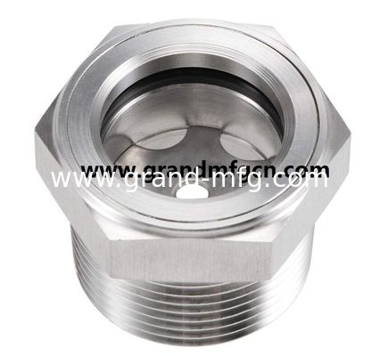 NPT 1/2&quot; SS304 vidrio de acero inoxidable vidrio de aceite con reflector para compresores de reducción de aire con bomba de vacío