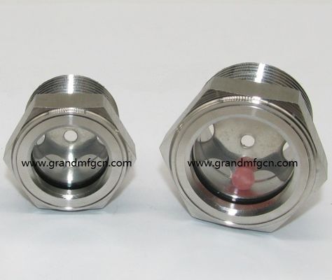 Alta presión 1500PSI VISION FLOW WINDOW con bola roja BSP G3 / 4 &quot;vista de aceite vidrio medidores de flujo de fluido vista con bola roja