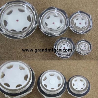 PPMA Visor de nivel de aceite hexagonal de plástico G1/2 G3/4 G1&quot; G1 1/4&quot; G1 1/2&quot; compresores de aire medidores de nivel de aceite