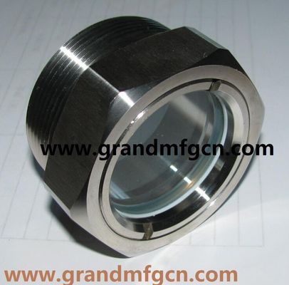 NPT hilo 1 3/4 &quot; 1 1/4 pulgadas de acero inoxidable SS304 vidrio de visualización de nivel de aceite SS316 vidrio de visualización de contenedor de presión