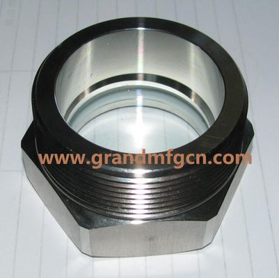 NPT hilo 1 3/4 &quot; 1 1/4 pulgadas de acero inoxidable SS304 vidrio de visualización de nivel de aceite SS316 vidrio de visualización de contenedor de presión