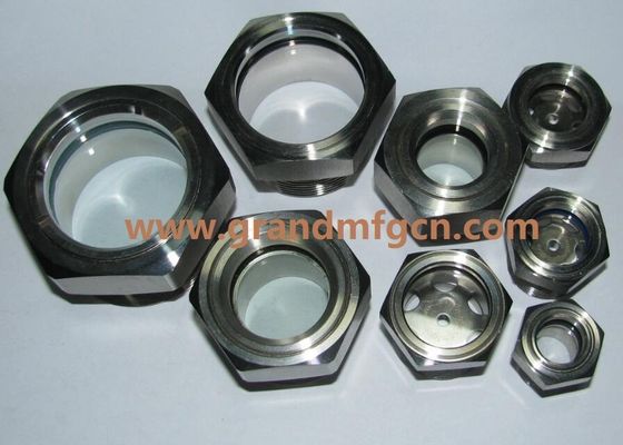 G3/8 pulgadas MNPT3/8 pulgadas de acero inoxidable 304 vidrio de visión de aceite enchufe SS316 vidrio de visión del mirador líquido soportar 1Mpa presión personalizada GM-SSG38 GM-SSN114