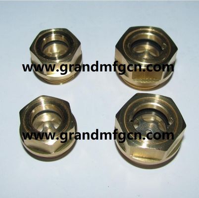 G3/8 pulgadas de bronce de aceite de visión del medidor ojo de toro de aceite de visión de vidrio de vidrio de fluido de vista de la ventana BSP 1/2 &quot; 1&quot; 1 1/4 &quot;