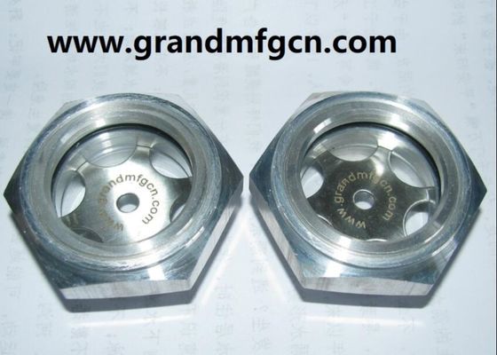 M22x1.5 6061 de alta presión, reductor de velocidad de aluminio, visor de aceite, vidrio, indicador del nivel de aceite, medidor del nivel del fluido