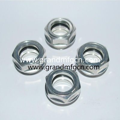 M42x1.5 visor de nivel de aceite de aluminio vidrio medidor de aceite con reflector ss304 1Mpa presión para cajas de engranajes rosca bsp G1-1/4 pulgadas