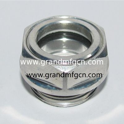 BSP hilo G 1-1/4&quot; 1&quot; de aluminio vidrio de vidrio de aceite mirador de ventana de visualización de toros de vista de ojos para cajas de engranajes helicoidales Transmisión de potencia