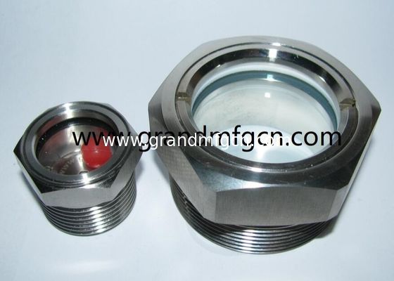 NPT hilo 1/2&quot; 3/8&quot; 3/4&quot; 1&quot; de acero inoxidable 316 vidrio de visualización de aceite con reflector SS304 NIVEL DE OIL VISION PORT medidor de aceite 2&quot;