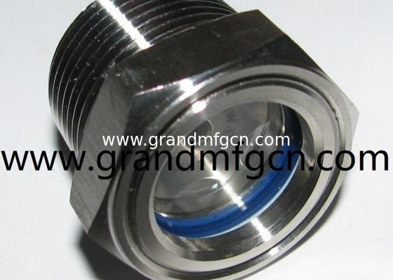 NPT hilo 1/2&quot; 3/8&quot; 3/4&quot; 1&quot; de acero inoxidable 316 vidrio de visualización de aceite con reflector SS304 NIVEL DE OIL VISION PORT medidor de aceite 2&quot;