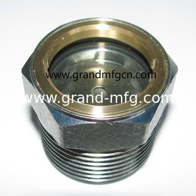 BSP vidrio de visualización de rosca 1/2",3/8"1/4,1" NPT indicadores de visualización de aceite de acero caja de cambios proveedor de vidrio de visualización de nivel de aceite