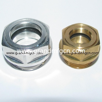 G1/2 pulgadas 6061 reductor de alta presión sopladores de raíces de aluminio visor de aceite de vidrio indicador de nivel de aceite medidor de nivel de fluido