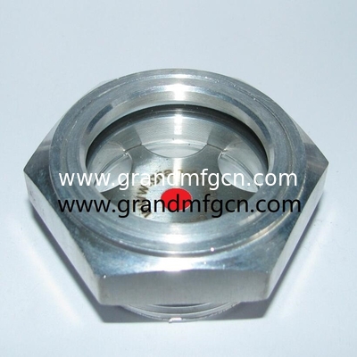 BSP / hilo métrico Hexágono fresado de aluminio vidrio de visión de aceite 3/4 1/2 3/8 1 pulgada personalizado M18 * 1.5 M20 * 1.5 M22 * 1.5 M27 * 1.5