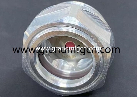 M42x1.5 visor de nivel de aceite de aluminio vidrio medidor de aceite con reflector ss304 1Mpa presión para cajas de engranajes rosca bsp G1-1/4 pulgadas