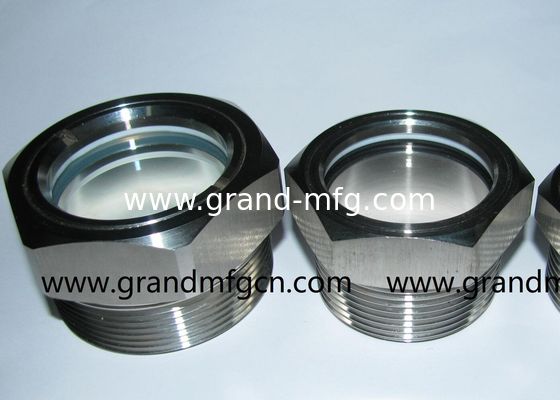 Hombre 2&quot;NPT 2Mpa presión SS316 indicador de vidrio de visión de aceite con gran puerto de visión ASME vidrio de observación de líquido del tanque