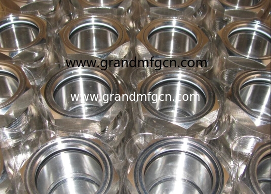 1&quot; MNPT acero inoxidable 304 ojo de toro vidrio visores de nivel de aceite con vidrio templado 1Mpa presión SS316 vidrios de vista de aceite