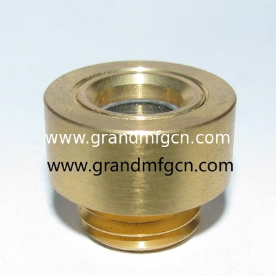 USA NPT hilo 3/8 1/2 INCH latón vidrio de visualización de nivel de aceite indicador hex-tornillo en vidrio de visualización de nivel de aceite con bloqueo de hilo