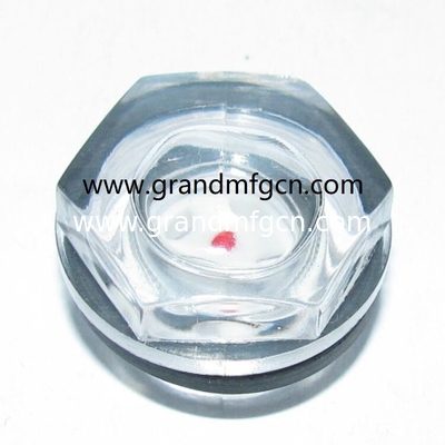 PPMA Visor de nivel de aceite hexagonal de plástico G1/2 G3/4 G1&quot; G1 1/4&quot; G1 1/2&quot; compresores de aire medidores de nivel de aceite
