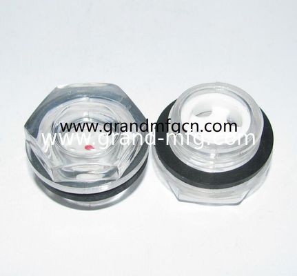 M16X1.5 M18X1.5 M20X1.5 masculino Métrico de tres vidrios circulares de plástico para aceite vidrio para grasa y contenedores de aceite