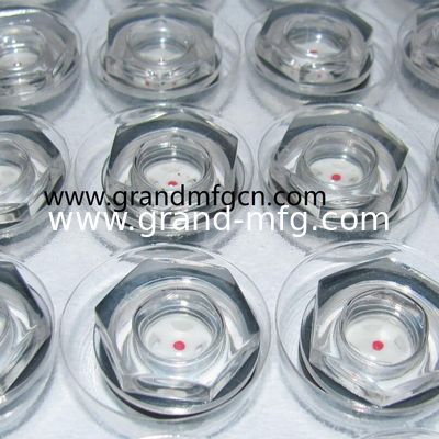 M16X1.5 M18X1.5 M20X1.5 masculino Métrico de tres vidrios circulares de plástico para aceite vidrio para grasa y contenedores de aceite