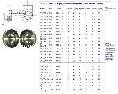 NPT hilo 3/8 INCH cúpula de latón vidrio de visualización de nivel de aceite indicador de ventana hex visor en vidrio de visualización de nivel de aceite