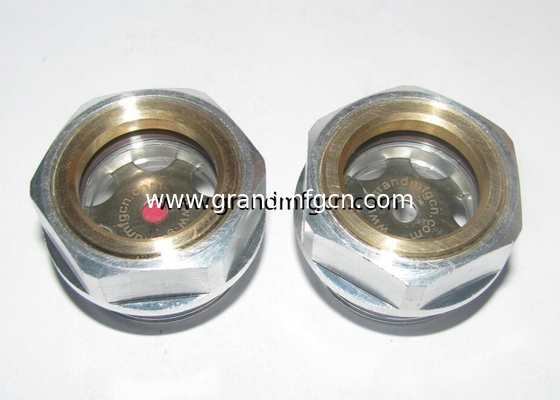 El hilo métrico M18 M20 M22 M24 Reducción soplador de aluminio indicador de nivel de aceite vidrio de vista personalizado disponible