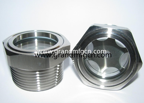 1&quot; MNPT acero inoxidable 304 ojo de toro vidrio visores de nivel de aceite con vidrio templado 1Mpa presión SS316 vidrios de vista de aceite