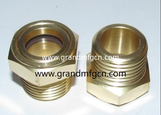 G1/2" G3/4" G1" GM-HDG12 Bombas de nivel de aceite Visión de vidrio Burbuja de vidrio de visión 3d medidor de vidrio de aceite enchufes de indicador de visión