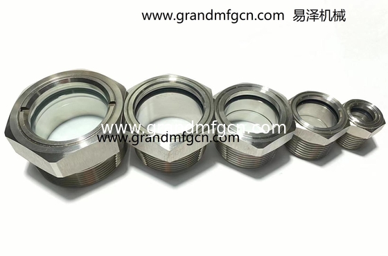 1&quot; MNPT acero inoxidable 304 ojo de toro vidrio visores de nivel de aceite con vidrio templado 1Mpa presión SS316 vidrios de vista de aceite