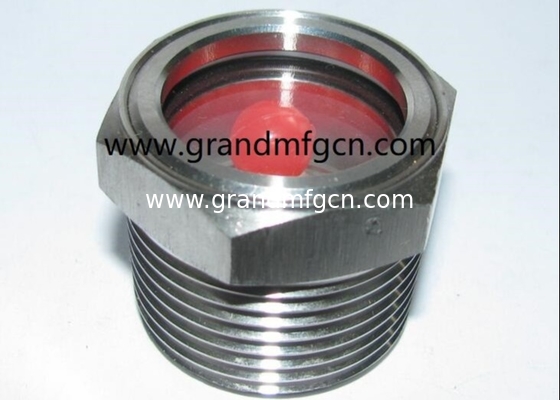 1&quot; MNPT acero inoxidable 304 ojo de toro vidrio visores de nivel de aceite con vidrio templado 1Mpa presión SS316 vidrios de vista de aceite