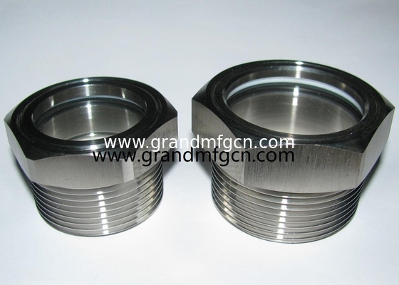 1&quot; MNPT acero inoxidable 304 ojo de toro vidrio visores de nivel de aceite con vidrio templado 1Mpa presión SS316 vidrios de vista de aceite