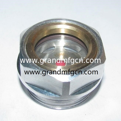 BSP G1 1/4 pulgadas caja de engranajes compresores de aire Hex fresado de aluminio de nivel de aceite vista de vidrio manómetro enchufe hilo masculino G1/2 G3/4 G1 INCH