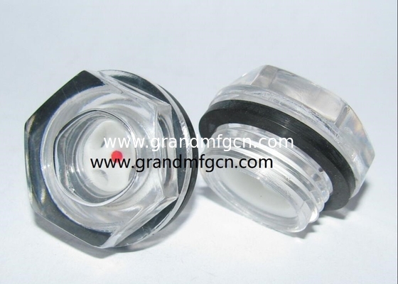 PPMA Visor de nivel de aceite hexagonal de plástico G1/2 G3/4 G1&quot; G1 1/4&quot; G1 1/2&quot; compresores de aire medidores de nivel de aceite