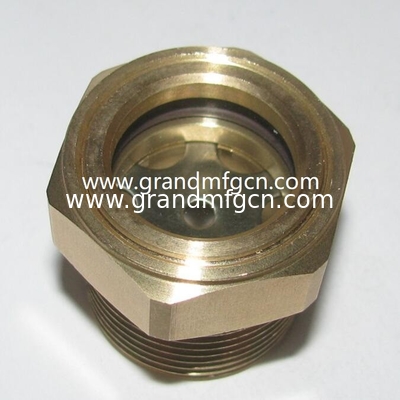 M36X1.5 Indicador métrico hexagonal del nivel de aceite de latón compressor de aire vidrio de vidrio de aceite reducidores personalizados vidrio de vidrio de aceite de latón
