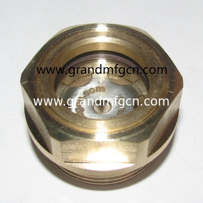 M27x1.5 M33x1.5 hilo masculino Compresor de aire hex bronce vidrios de visualización de nivel de aceite de bronce en forma de cúpula indicador de nivel de aceite de bronce