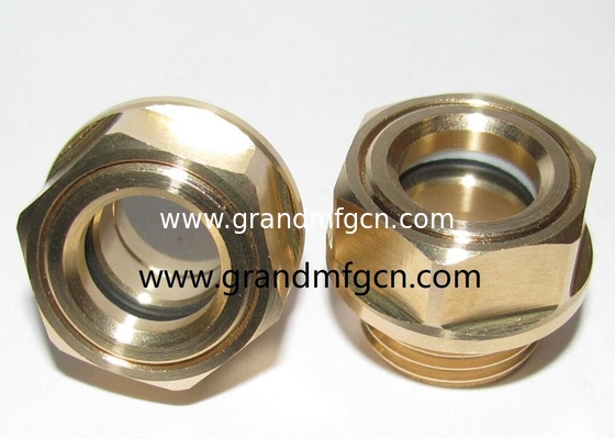 G1/2" G3/4" G1" GM-HDG12 Bombas de nivel de aceite Visión de vidrio Burbuja de vidrio de visión 3d medidor de vidrio de aceite enchufes de indicador de visión