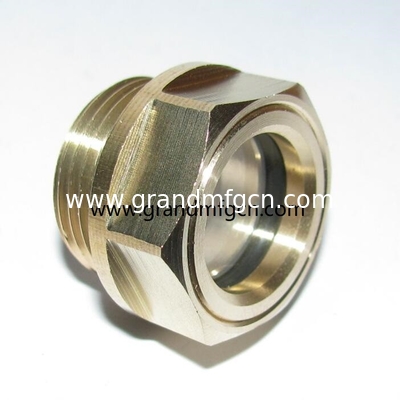 GM-HDM16 M16X1.5 camiones de trabajo pesado vidrio de visualización de nivel de aceite abovedado medidor de 5-10 Bar Alcance de presión ojo de toro Vidrio de visualización de aceite de latón para bomba caja de cambios Reducidor de velocidad y más