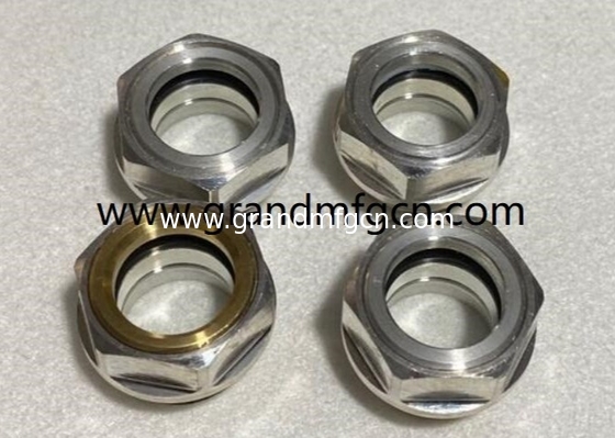 Visión de vidrio 3/8 pulgadas NPT Hex Surge tanque Nivel de líquido de seguridad Visión de vidrio Cúpula de vidrio Nivel de aceite G3/8 Puerto de visión de vidrio