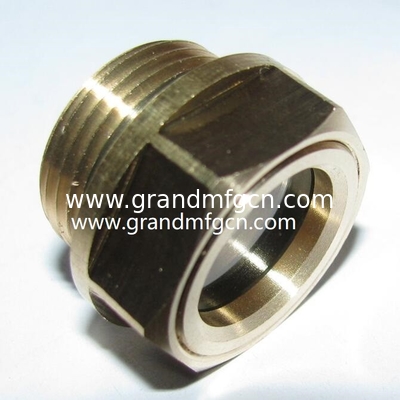 M27x1.5 M33x1.5 hilo masculino Compresor de aire hex bronce vidrios de visualización de nivel de aceite de bronce en forma de cúpula indicador de nivel de aceite de bronce