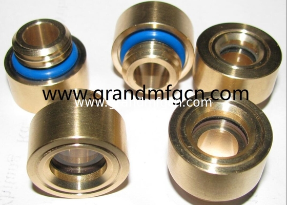 M27x1.5 M33x1.5 hilo masculino Compresor de aire hex bronce vidrios de visualización de nivel de aceite de bronce en forma de cúpula indicador de nivel de aceite de bronce