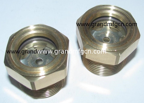 G1  G1 1/4&quot; G1 1/2&quot; G2&quot; Gas de mezcla de aceite de combustible tanque de sitio enchufe Hombre roscado de latón circular aceite de visión de vidrio en stock