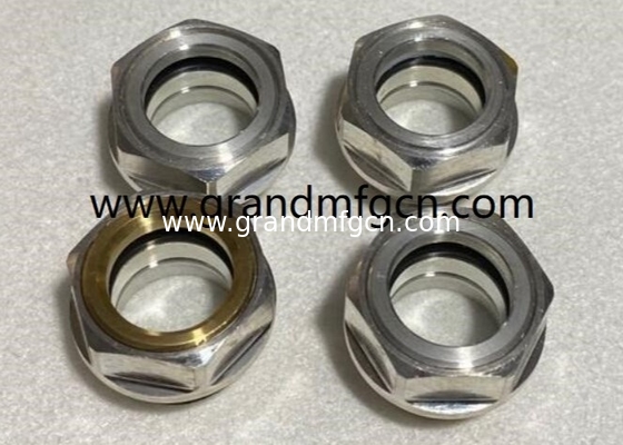 alta presión G1 1/4&quot; 6061 reductor de aceite de aluminio visor de vidrio indicador de nivel de aceite del indicador de nivel de fluido medidor de OEM y ODM servicio